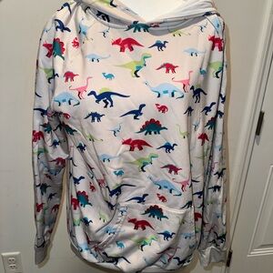 Colorful Dinosaur Print Women's Hoodie